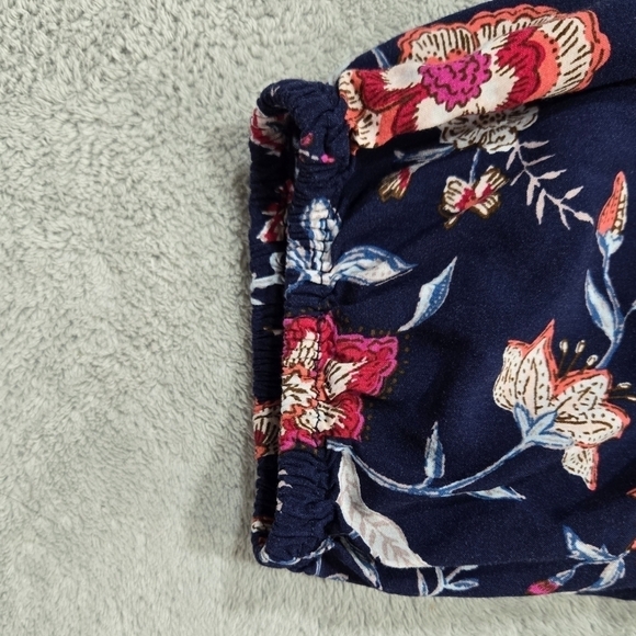 Old Navy Blue Floral Soft-Woven Keyhole Swing Dress Feminine Romantic - Picture 10 of 10